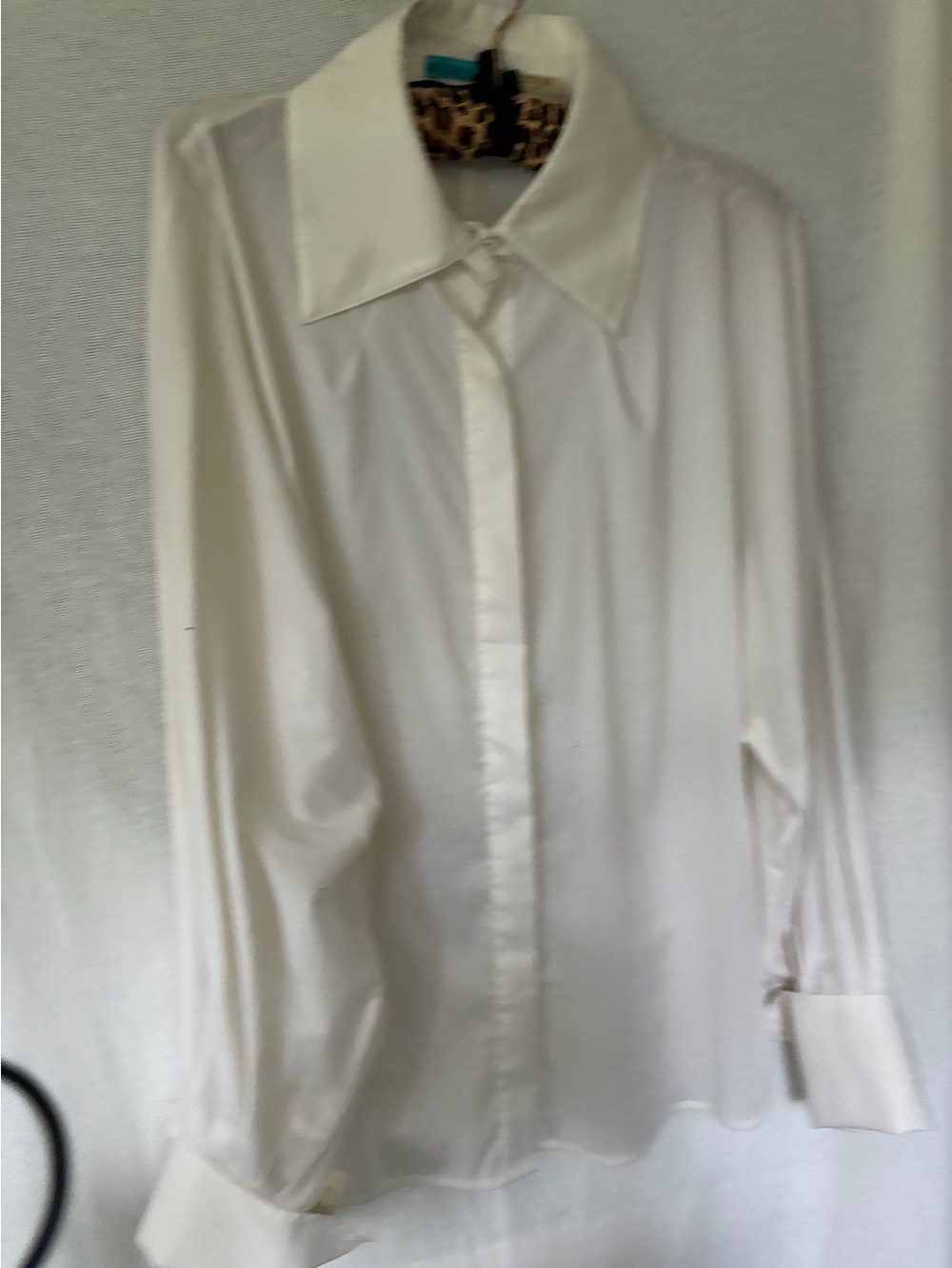 Alice + Olivia White  Blouse Womens M White Edwardian Top Preowned